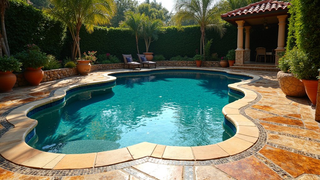 23 Timeless Pool Deck Travertine Ideas for a Luxe Finish timeless mediterranean mosaic design