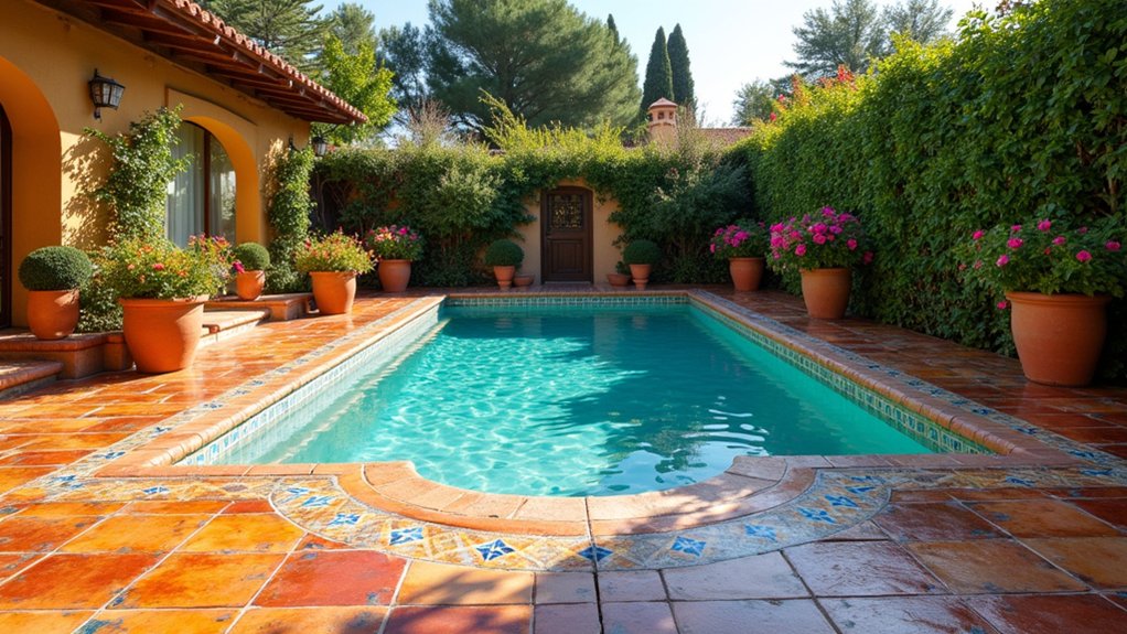 21 Stylish Pool Deck Tile Ideas That Add Color and Pattern timeless mediterranean tile elegance