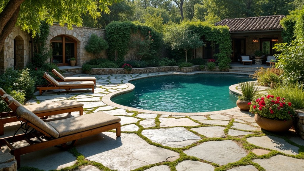 17 Gorgeous Pool Deck Ideas to Upgrade Your Outdoor Space timeless rustic stone elegance