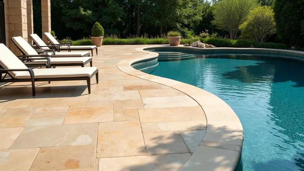 23 Timeless Pool Deck Travertine Ideas for a Luxe Finish timeless sophisticated pool design