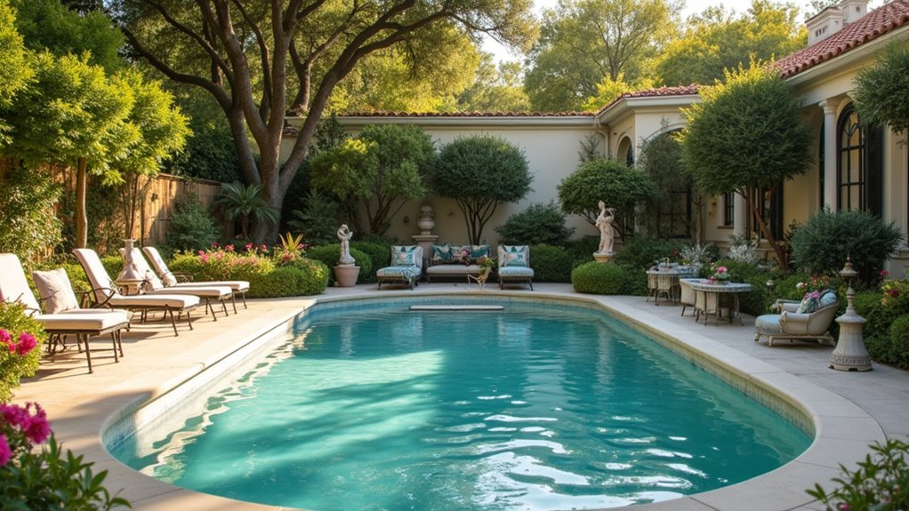 23 Oval Pool Design Ideas That Flow Beautifully in Any Yard timeless vintage pool retreat