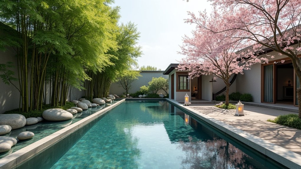 23 Creative Pool Landscaping Inspiration Ideas to Spark Your Vision tranquil asian inspired eco haven