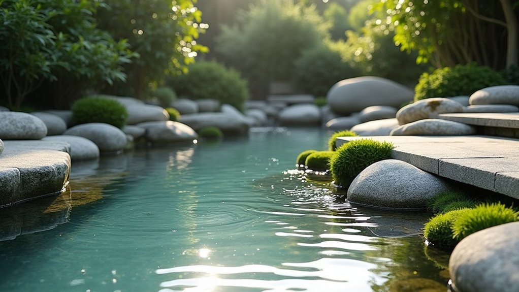 23 Natural Pool Landscaping With Rocks for Earthy, Organic Style tranquil elegance through stones