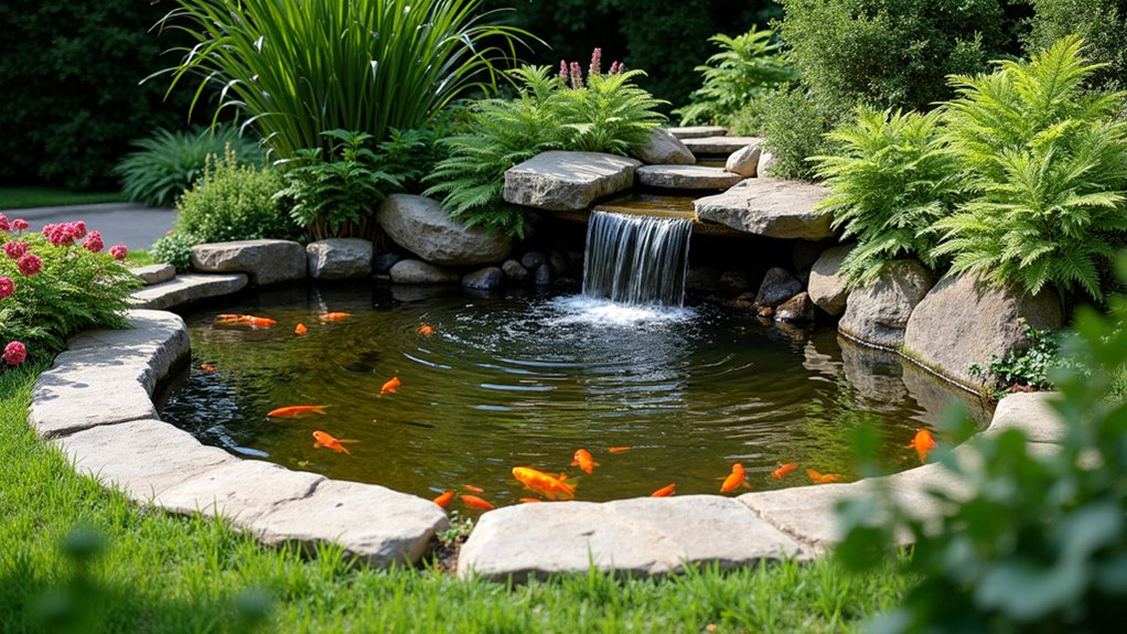 18 Creative Oval Above Ground Landscaping Ideas That Break the Mold tranquil garden water features