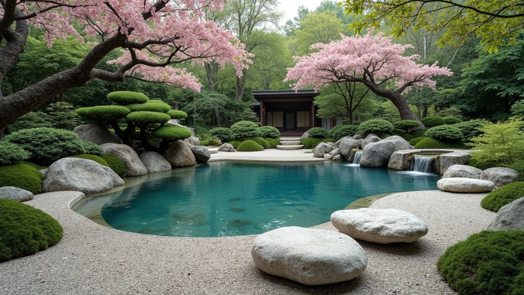 15 Dreamy Backyard Pool Landscaping Ideas for Every Style tranquil japanese zen retreat