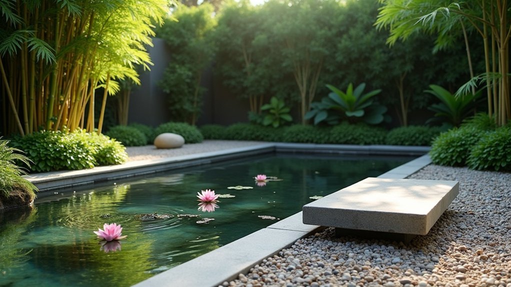20 Peaceful Zen Pool Landscaping Ideas to Create Calm Outdoors tranquil meditation sanctuary awaits
