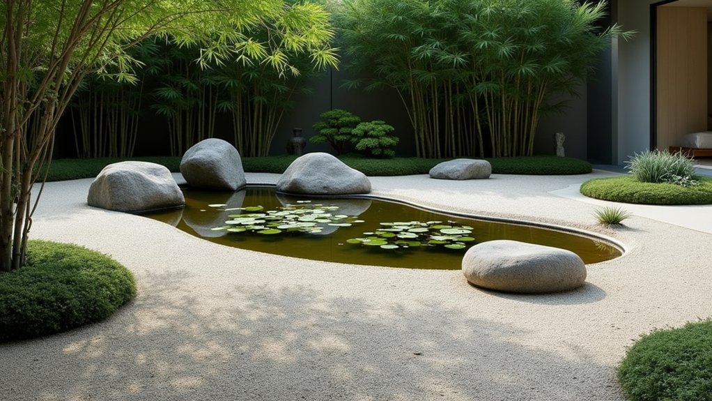 20 Peaceful Zen Pool Landscaping Ideas to Create Calm Outdoors tranquil minimalist zen garden