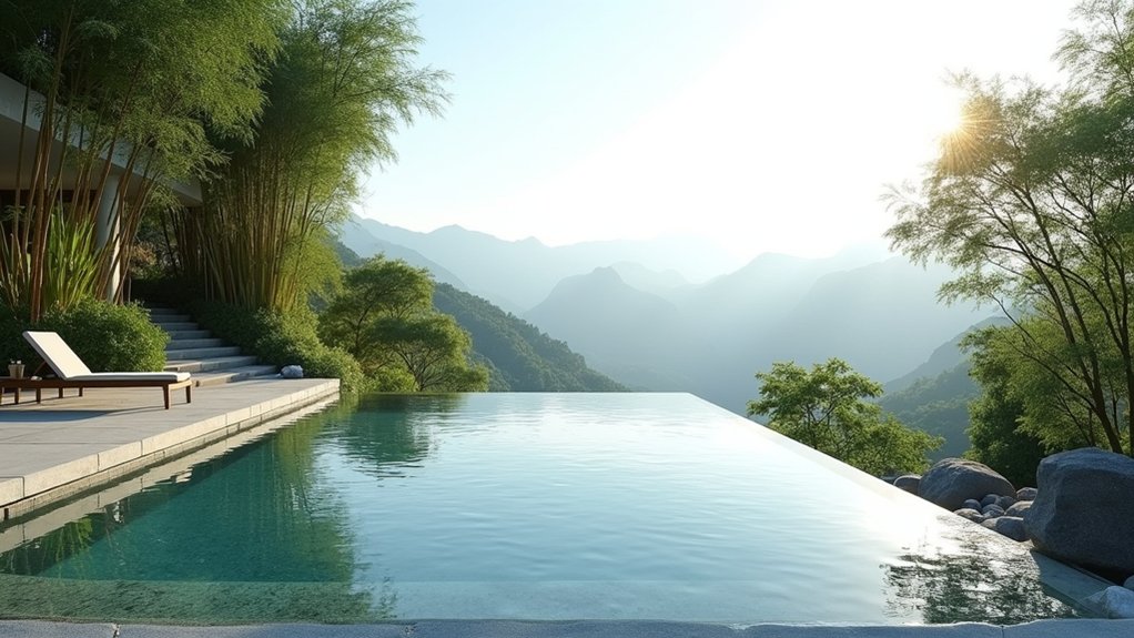 15 Infinity Pool Design Ideas for Jaw-Dropping Landscapes tranquil minimalist zen haven