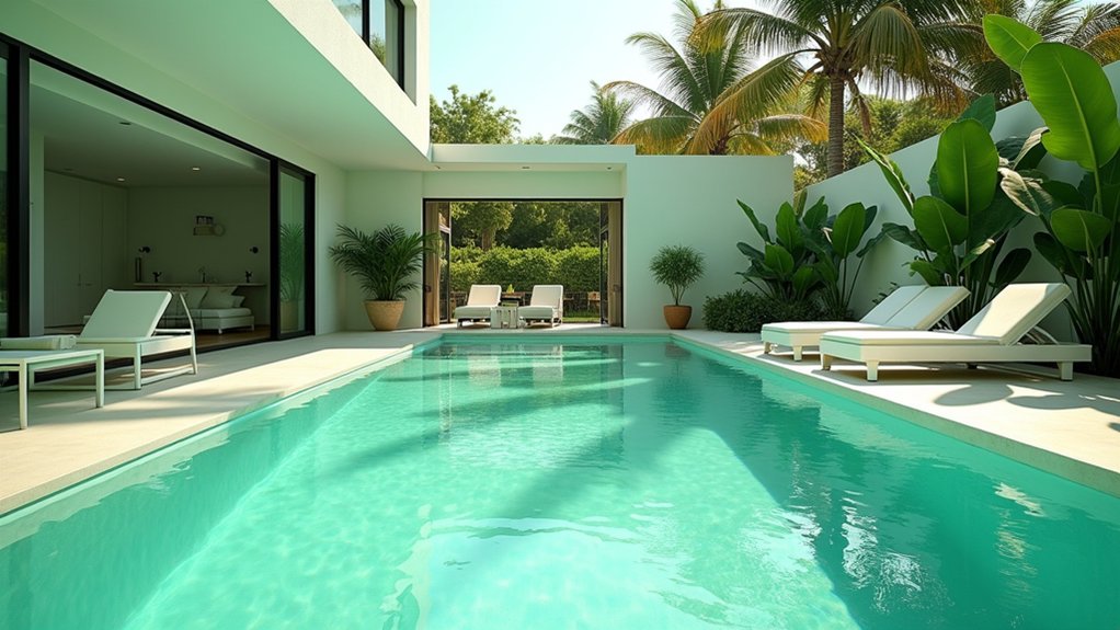 19 Trendy Pool Deck Paint Colors That Set the Mood tranquil mint green oasis