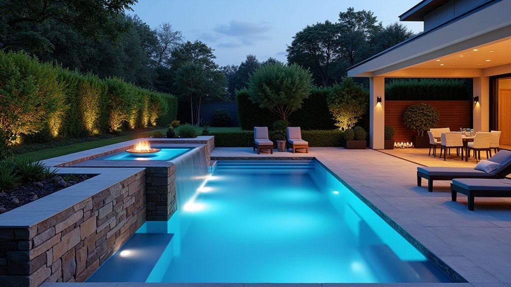 15 Above Ground Pool Design Ideas for Modern Backyards tranquil oasis with waterfalls