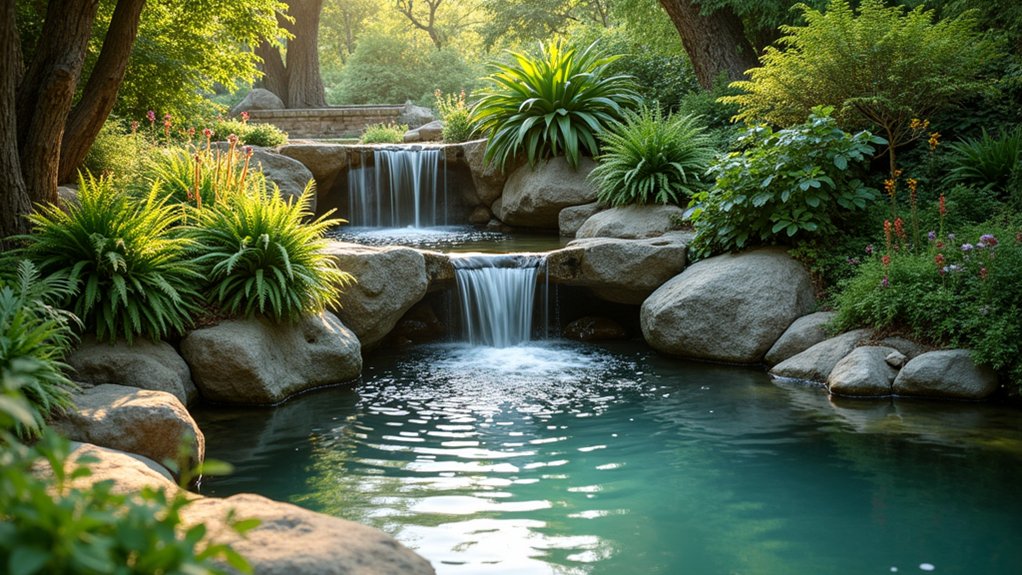 15 Organic Natural Pool Landscaping Ideas That Blend With Nature tranquil water feature enhancement