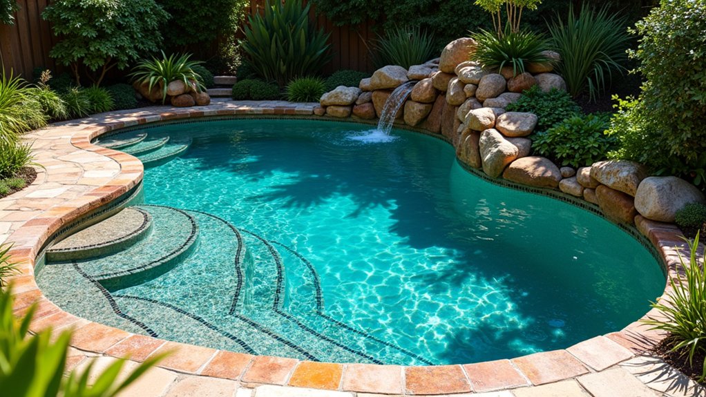 18 Kidney-Shaped Pool Design Ideas for Organic Appeal transformative artistic tile patterns
