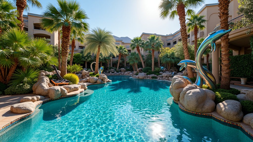 23 Flashy Las Vegas Pool Landscaping Ideas That Bring the Wow Factor transformative garden sculptures oasis