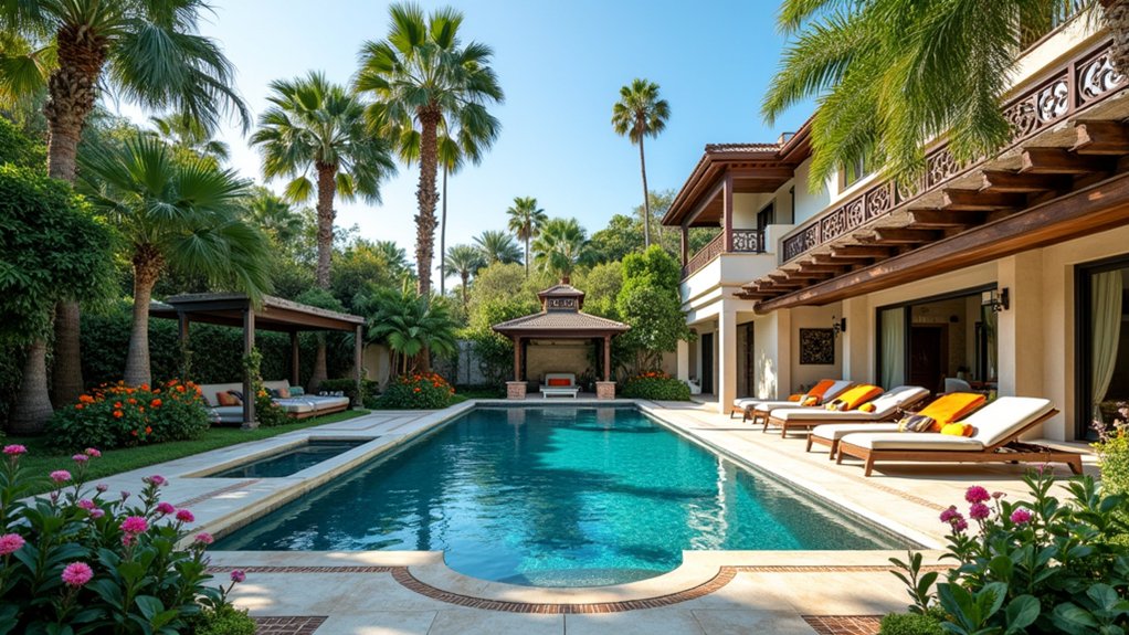 15 Square Pool Design Ideas That Are Bold and Balanced tropical backyard paradise retreat