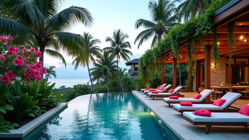 17 Gorgeous Pool Deck Ideas to Upgrade Your Outdoor Space tropical backyard transformation ideas