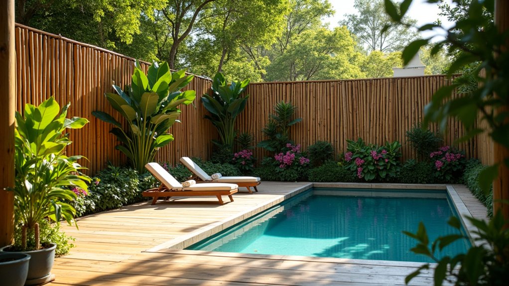 tropical escape with bamboo