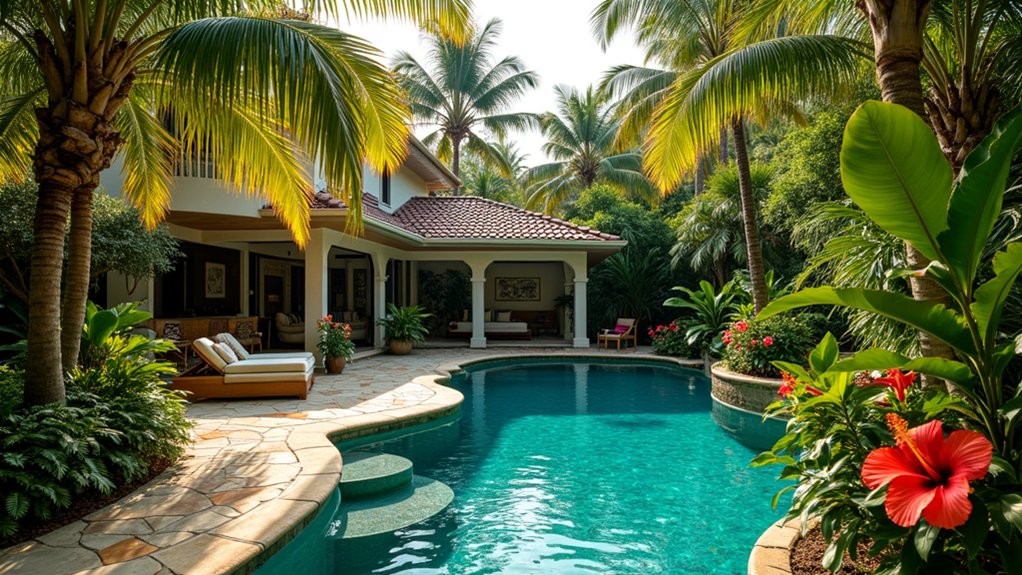 15 Stunning Pool Landscaping Backyard Looks You’ll Want to Copy tropical exotic plant paradise
