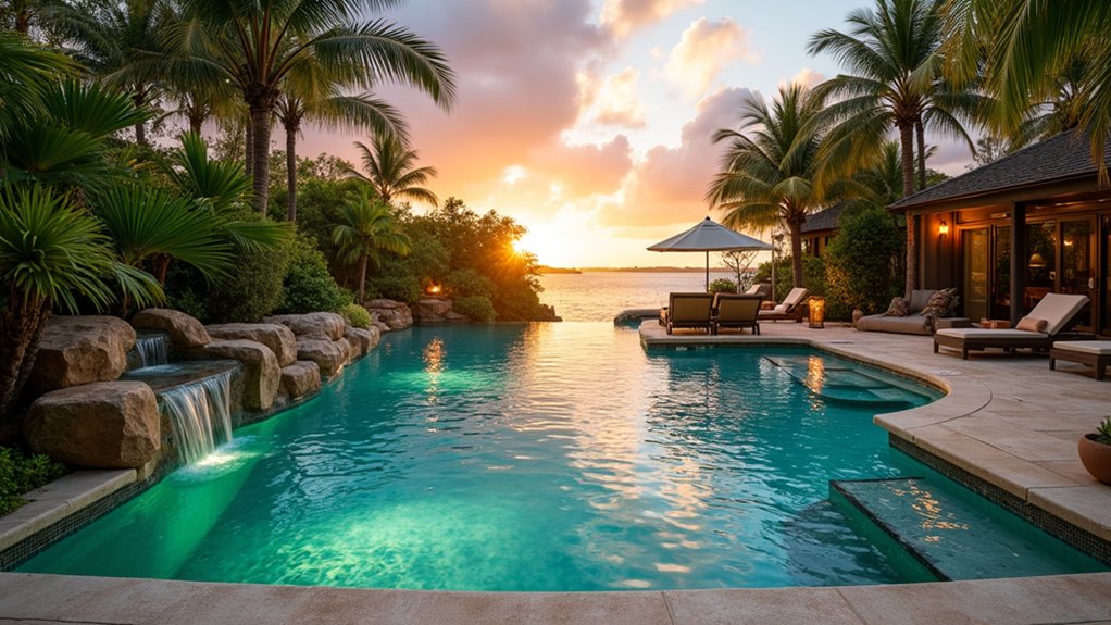 20 Contemporary Pool Design Ideas for Stylish Homes tropical lagoon style pool escape