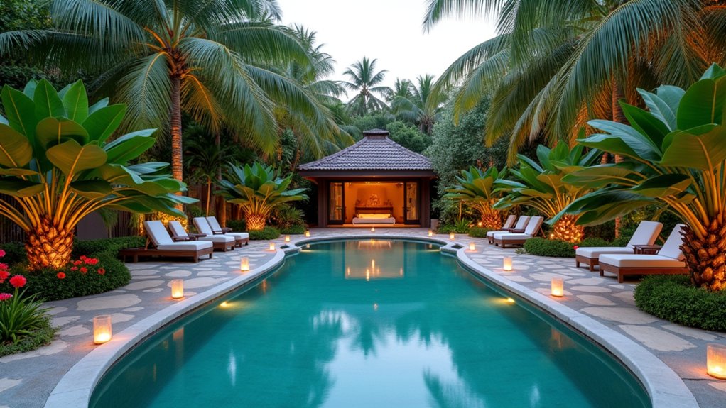 23 Oval Pool Design Ideas That Flow Beautifully in Any Yard tropical oasis of relaxation