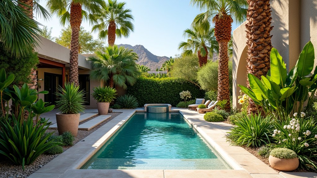 23 Flashy Las Vegas Pool Landscaping Ideas That Bring the Wow Factor tropical oasis pool paradise