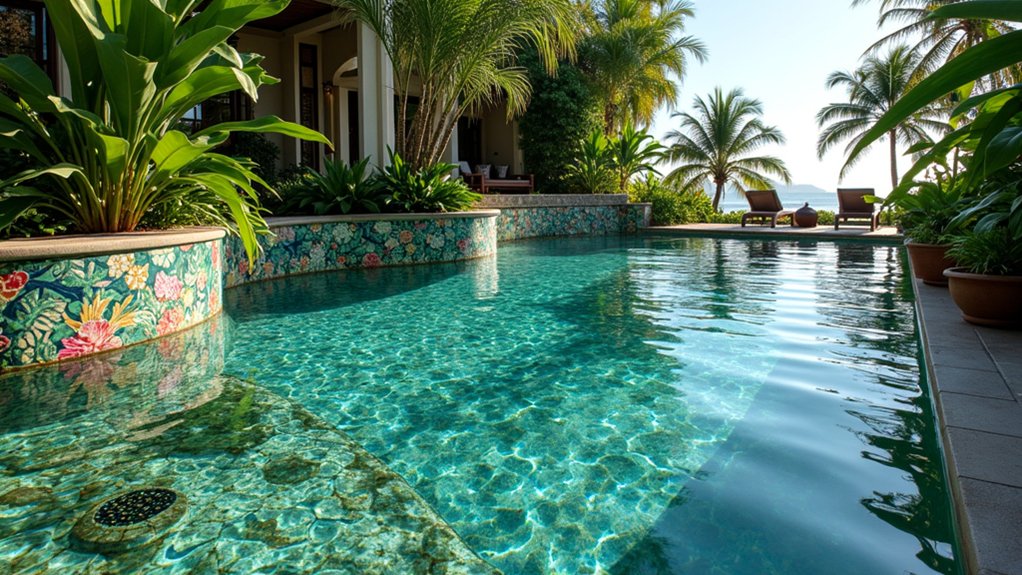 tropical paradise pool oasis