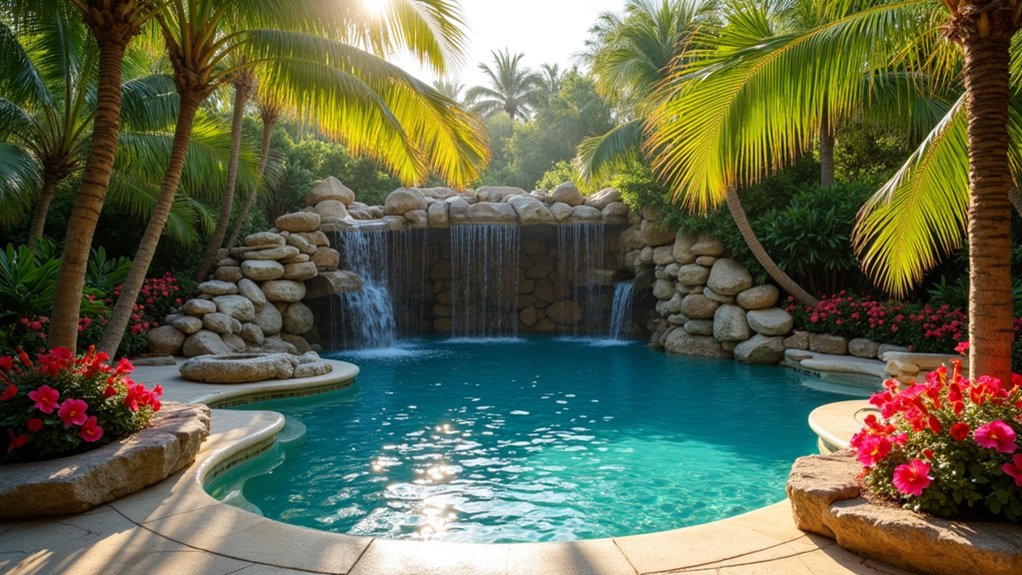 15 Fun Pool Ideas With Jacuzzi Vibes for Ultimate Comfort tropical paradise relaxation retreat