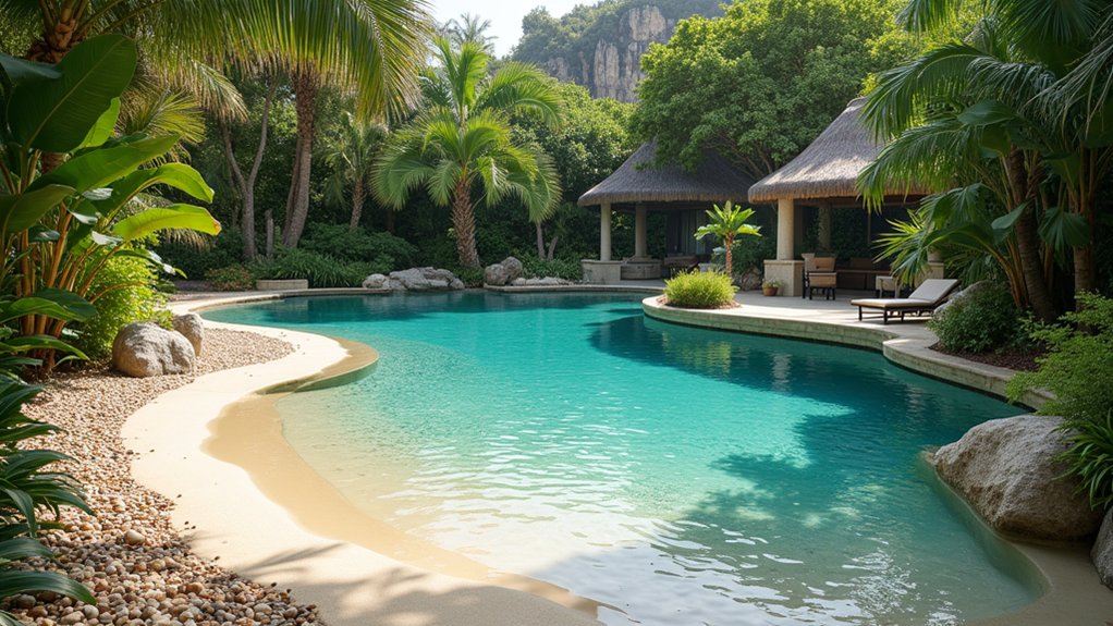 tropical paradise sand entry