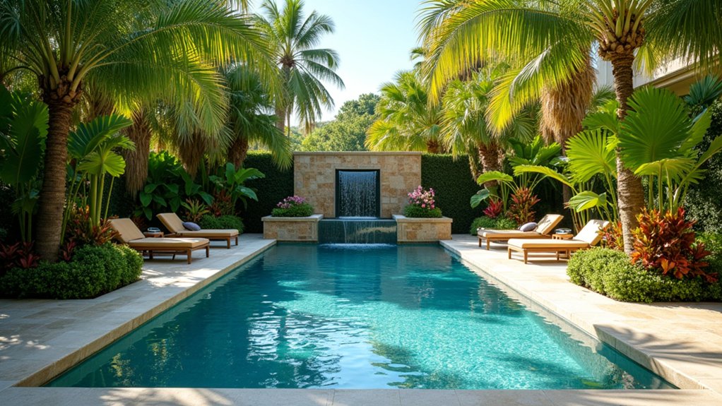 18 Lap Pool Ideas That Combine Fitness With Style tropical poolside paradise retreat