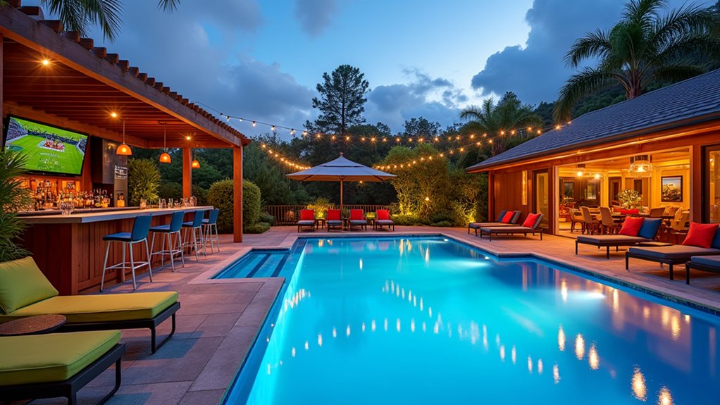 21 Fun Pool Deck With Bar Ideas That Bring the Party Outdoors ultimate sports haven setup