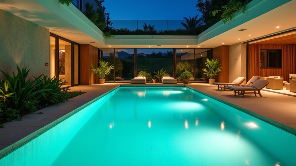 20 Indoor Pool Ideas That Bring the Spa Home underwater led lighting ambiance