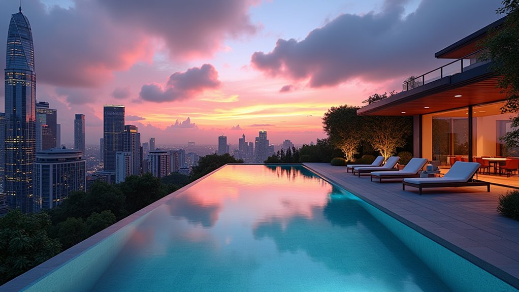 18 Infinity Pool Ideas With Views That Steal the Show urban elegance at sunset