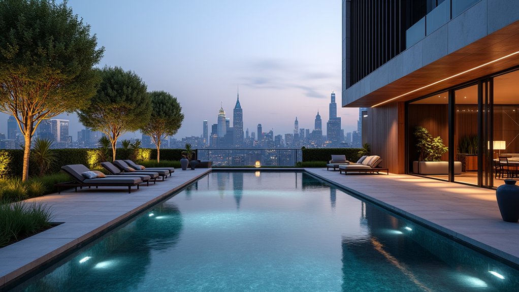 23 Sleek Pool Ideas With Zero Edge Effects That Impress urban luxury rooftop escape
