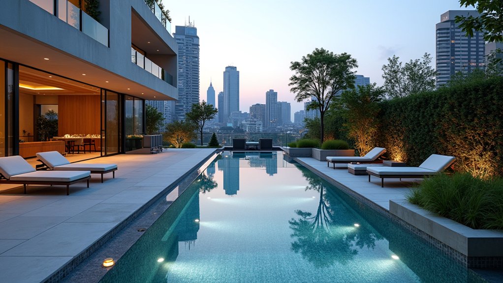 23 Inground Pool Design Ideas That Define Luxury Living urban oasis with sophistication