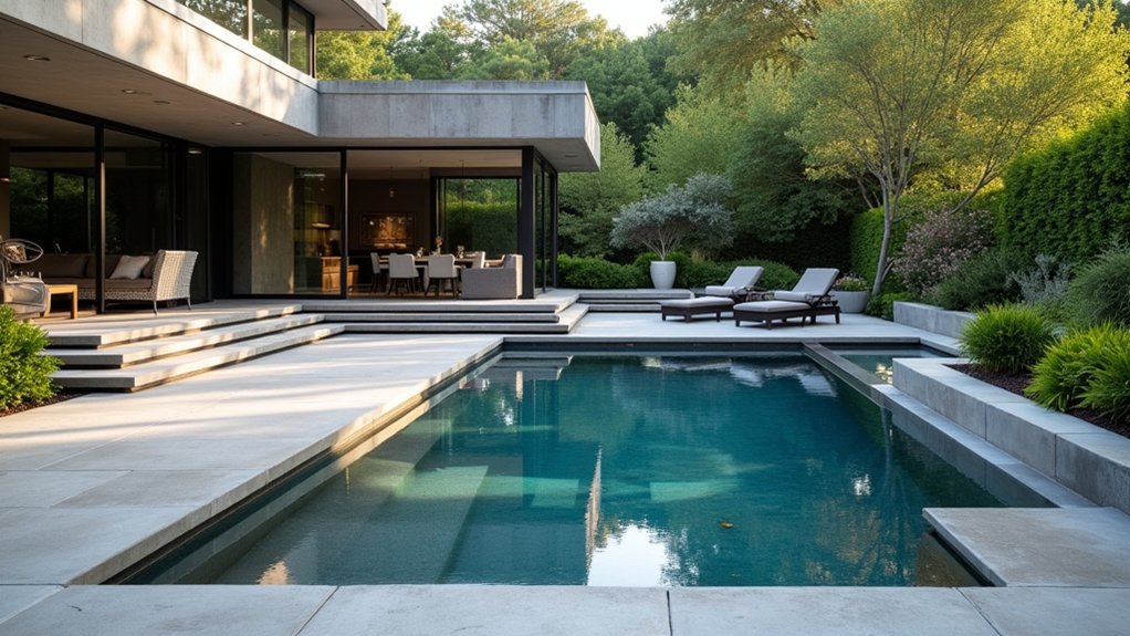 21 Practical Pool Deck Ideas Inground Concrete Designs That Last versatile outdoor living spaces