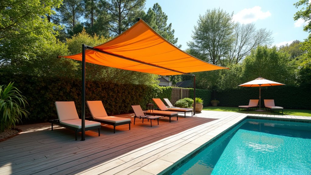 21 Clever Pool Deck Shade Ideas for Cool Summer Days versatile portable shade solution