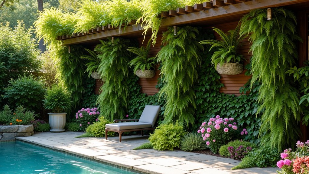 18 Budget-Friendly Pool Landscaping Ideas That Look High-End vertical garden poolside landscaping