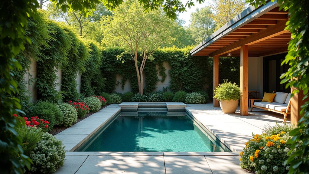 20 Clever Backyard Above Ground Pool Landscape Ideas That Work in Any Yard vertical planting wall transformation