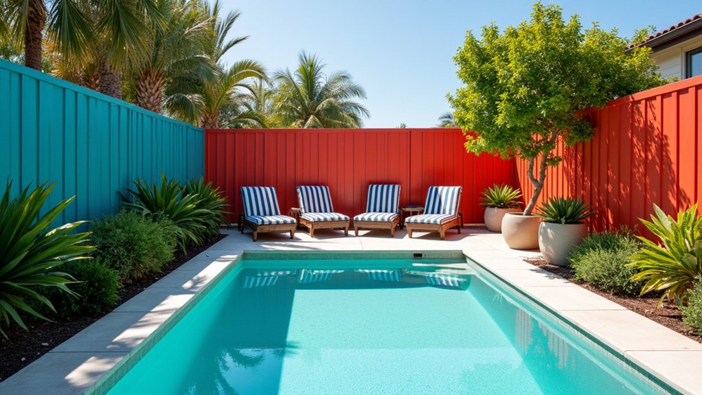 vibrant color coated fencing