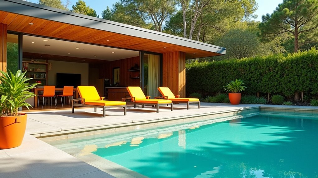 21 Smart Above Ground Pool Deck Ideas Attached to House Designs That Flow vibrant colorful pool deck