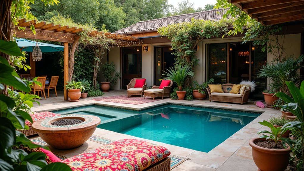 15 Dreamy Backyard Pool Landscaping Ideas for Every Style vibrant eclectic enchanting oasis