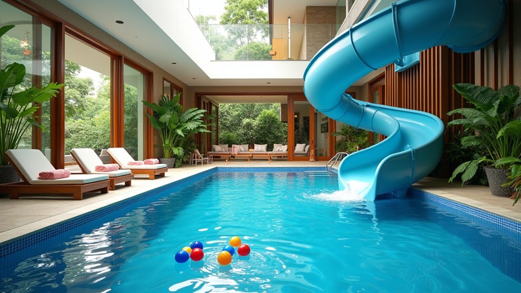 23 Indoor Pool Design Ideas for Year-Round Enjoyment vibrant indoor family fun