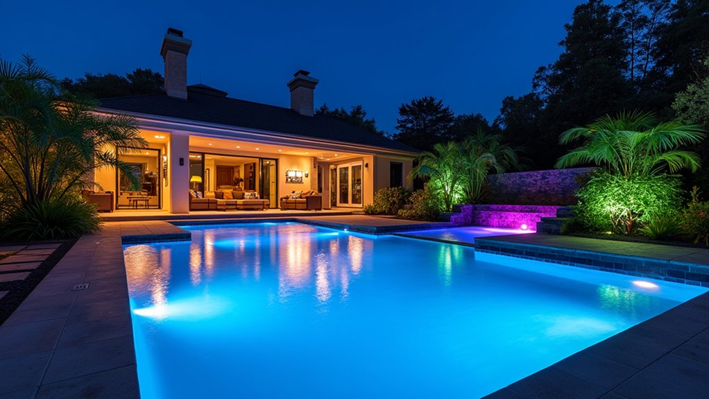 23 Flashy Las Vegas Pool Landscaping Ideas That Bring the Wow Factor vibrant led pool ambiance