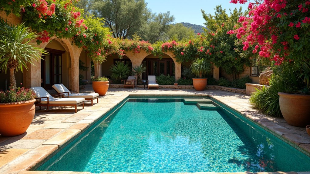 18 Mediterranean Pool Design Ideas for Timeless Style vibrant mosaic pool artistry