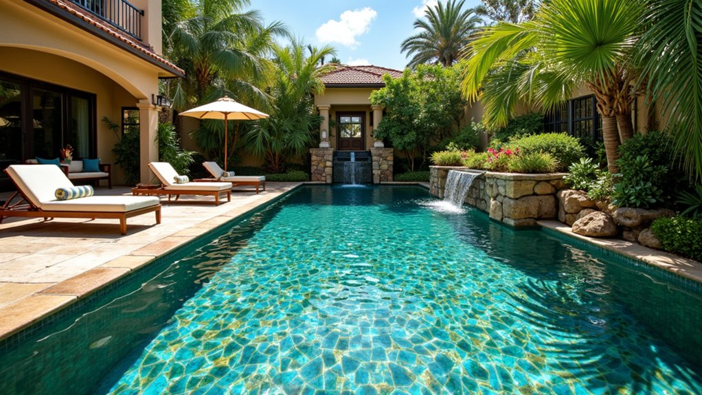 15 Unique Pool Ideas to Make Your Backyard Stand Out vibrant mosaic tile patterns