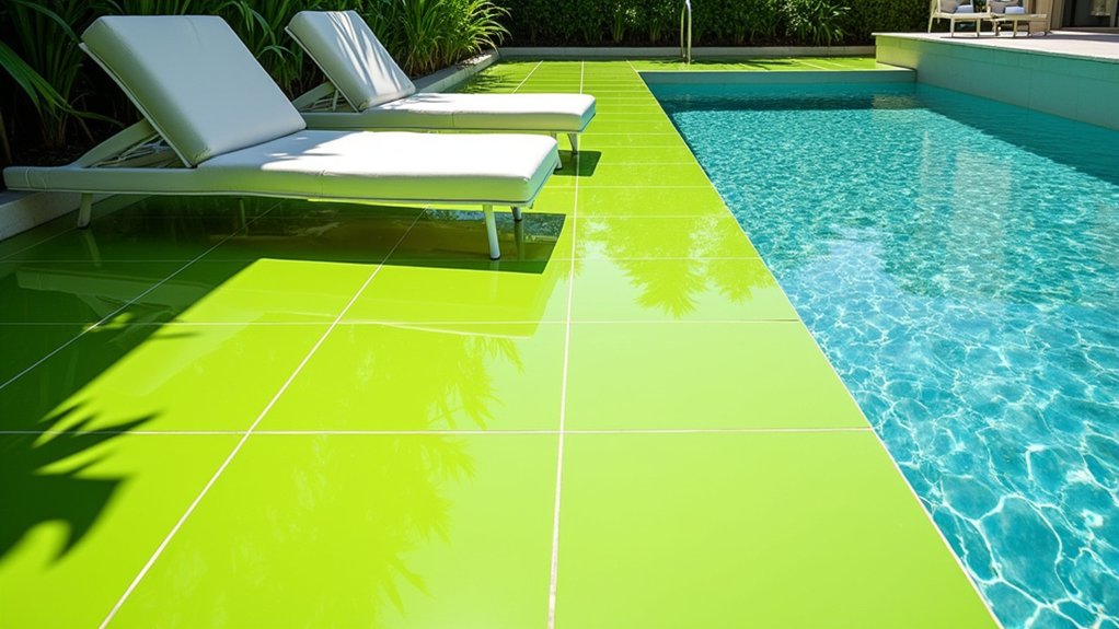 21 Fresh Pool Deck Color Ideas That Make a Statement vibrant pool deck energy