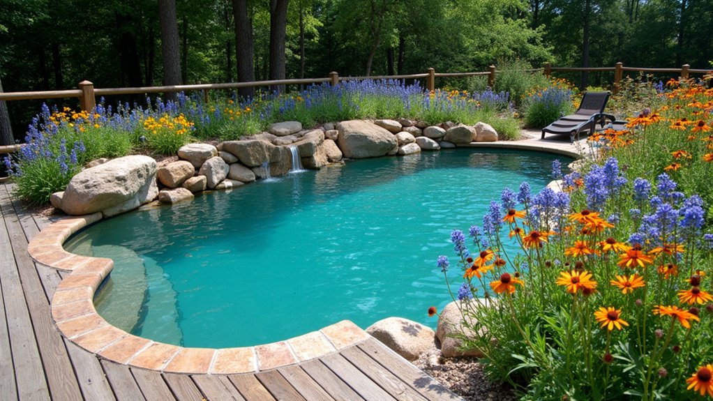 18 Bold Texas Pool Landscaping Ideas That Make a Statement vibrant texas wildflower garden