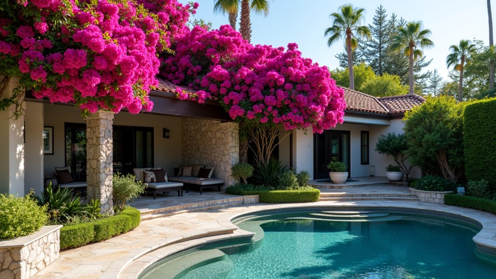 18 Gorgeous Pool Landscaping Plants That Bring Your Yard to Life vibrant tropical poolside oasis