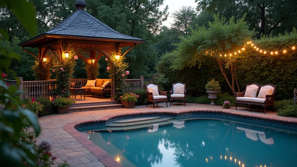 19 Charming Pool Deck With Gazebo Ideas for a Backyard Escape victorian garden elegance revealed