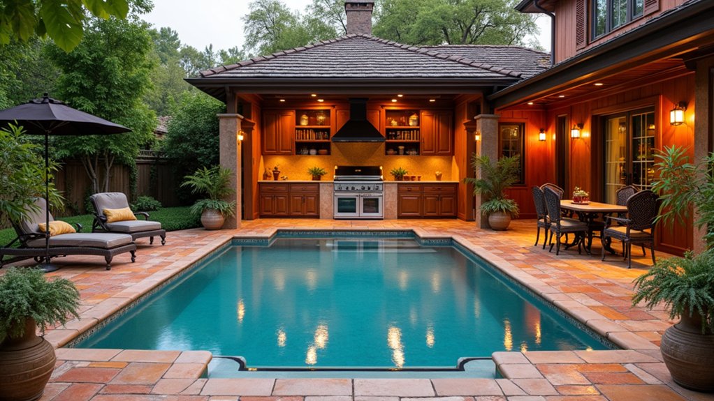23 Bold Pool Deck With Outdoor Kitchen Ideas for the Ultimate Entertaining Space vintage charm meets modernity