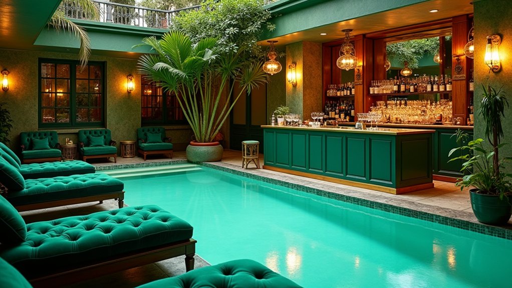 18 Pool Ideas With Bar Features for the Perfect Party Setup vintage elegance and luxury
